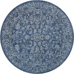 Jonathan Y SANTA MONICA Blue SMB100B 3ft.-1in. Round Rug