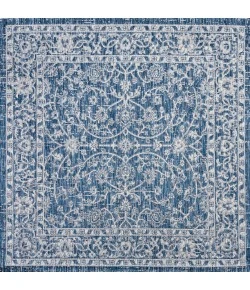 Jonathany Santa Monica SMB103A Navy/Gray Area Rug 5 ft. 3 in. X 5 ft. 3 in. Square
