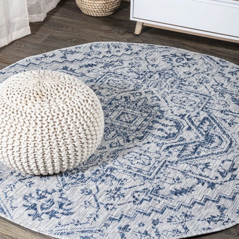 Jonathan Y SANTA MONICA Blue SMB105B 3ft.-11in. Round Rug