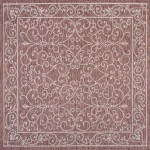 Jonathan Y SANTA MONICA Red SMB106B 3ft.-11in. Square Rug