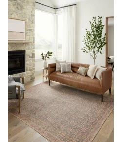 Angela Rose x Loloi Aubrey Blue / Terracotta AUB-04 2 ft. 6 in. X 9 ft. 6 in. Rectangle Rug