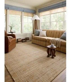 Chris Loves Julia x Loloi Judy Natural / Cream JUD-01 18 in. X 18 in. Sample Rug