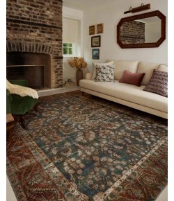 Chris Loves Julia x Loloi Jules Ocean / Spice 46213 2ft.-6in. X 9ft.-6in. Rect. Rug
