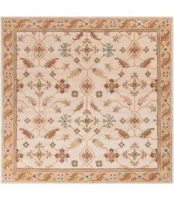 Livabliss Caesar CAE1084 Khaki Dark Brown Area Rug 4 ft. Square