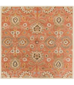 Livabliss Caesar CAE1107 Burnt Orange Khaki Area Rug 4 ft. Square
